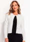 Quintess - Casaco em Tricô Preto com Botões - variação: Branco