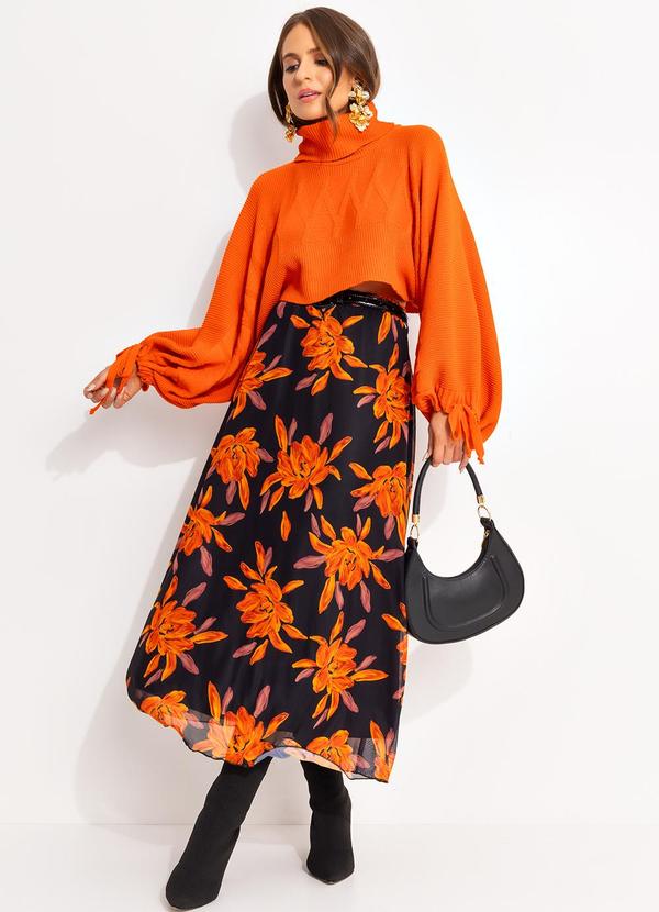 Quintess - Casaco Laranja Escuro em Tricô 3