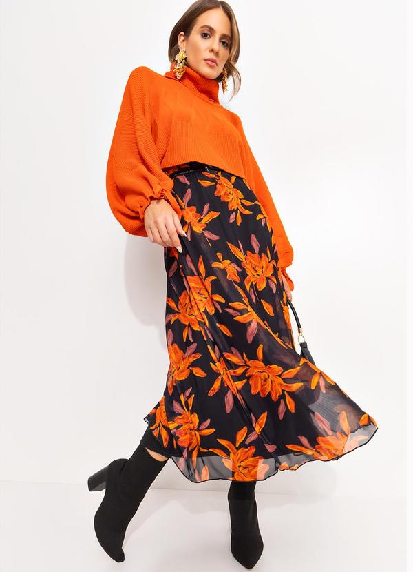 Quintess - Casaco Laranja Escuro em Tricô 5