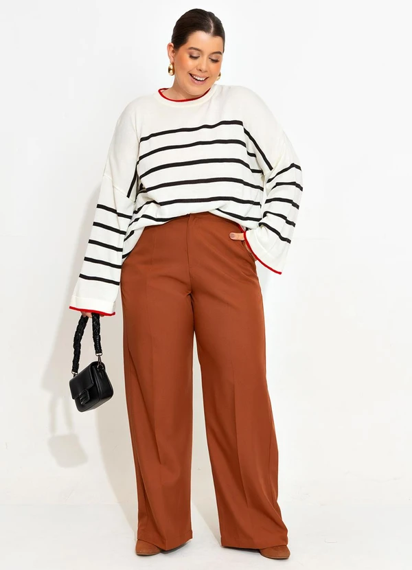 Quintess - Casaco Listrado P&B em Tricô 11