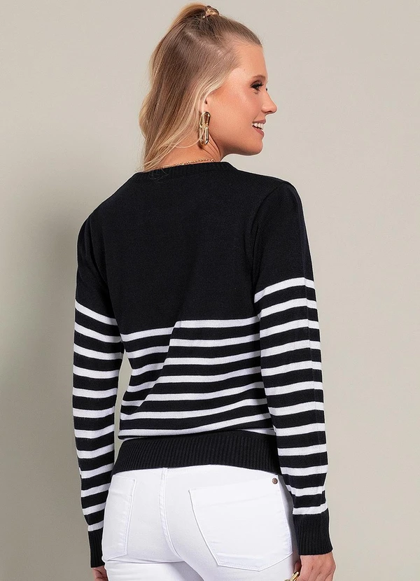 Moda Pop - Casaco Listras em Tricô 2