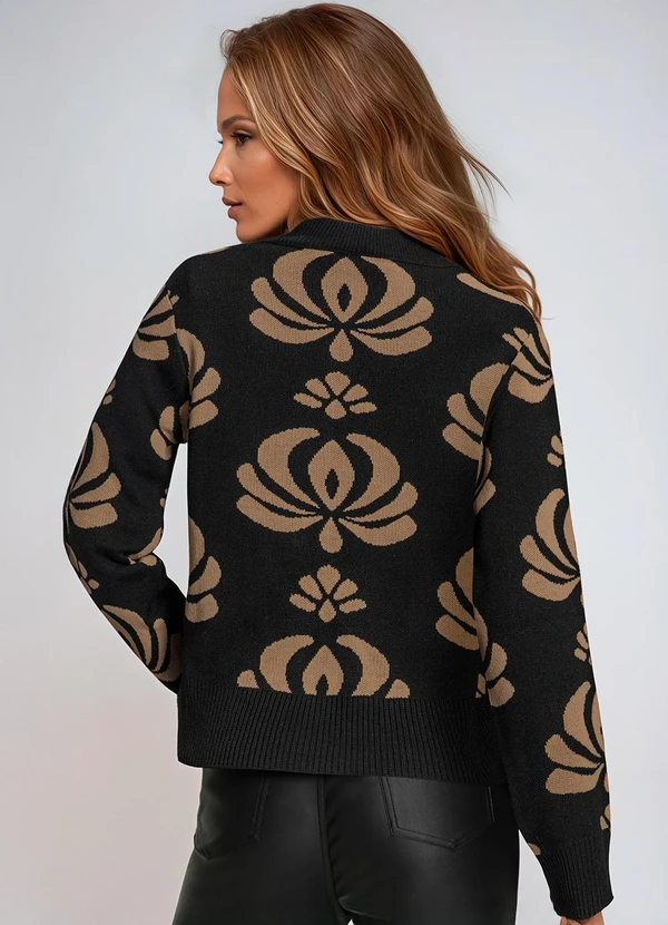 bonprix - Casaco Preto em Tricô 2