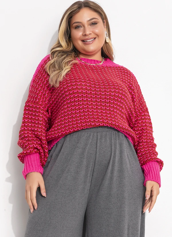 Quintess - Casaco Rosa em Tricô 10