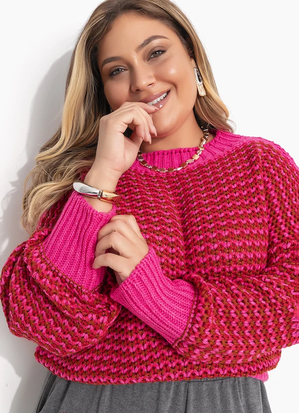 Quintess - Casaco Rosa em Tricô 11