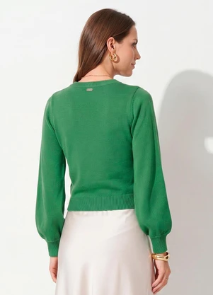 Quintess - Casaco Verde de Tricot com Textura - QUINTESS