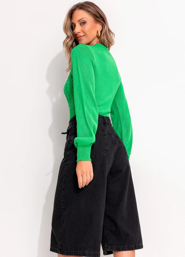 Quintess - Casaco Verde de Tricot com Textura 4