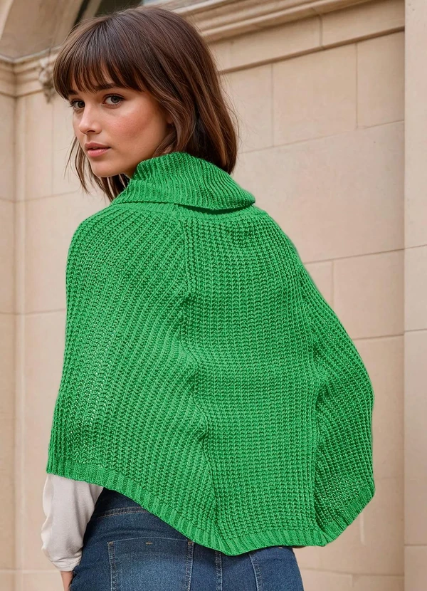 bonprix - Poncho de Tricô Verde Bandeira 2