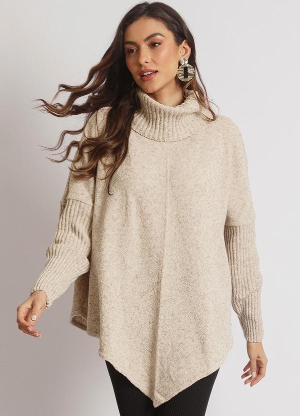 Doce Tom - Poncho Tricot Hayde Linho