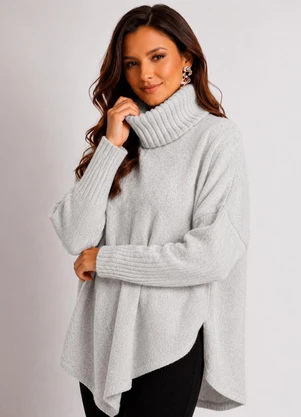 Doce Tom - Poncho Tricot Hayde Natural - DOCE TOM
