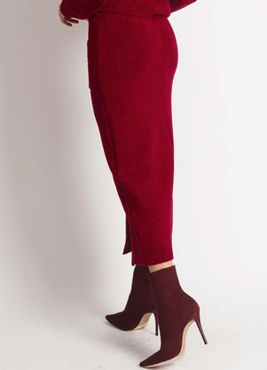 Doce Tom - Saia Tricot Lala Vermelho - DOCE TOM