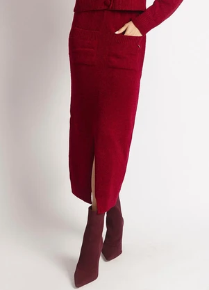 Doce Tom - Saia Tricot Lala Vermelho - DOCE TOM