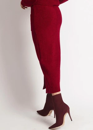 Doce Tom - Saia Tricot Lala Vermelho - DOCE TOM