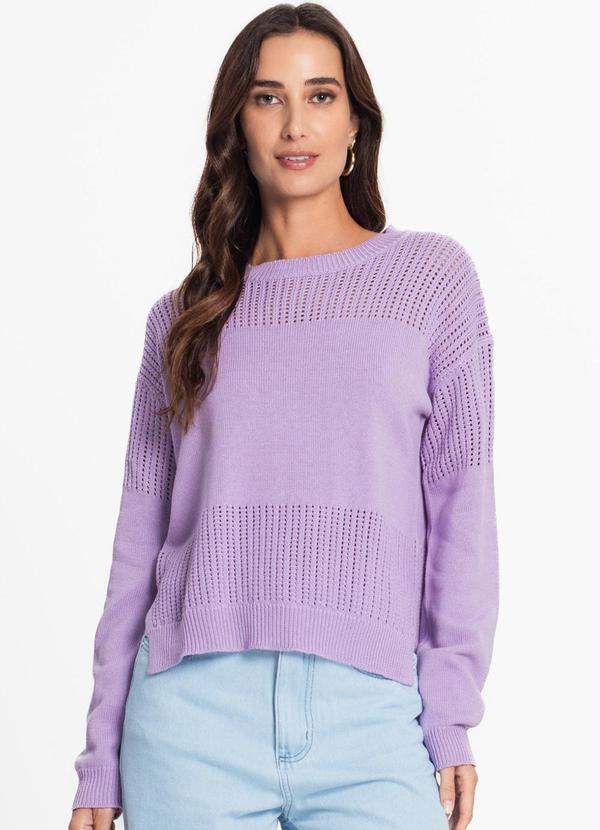 Endless - Suèter Feminino Recortes Roxo
