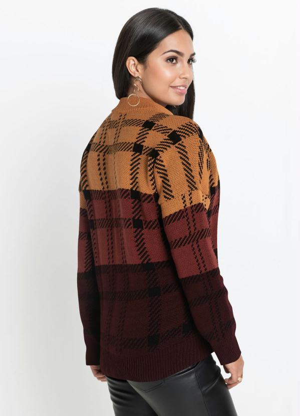 bonprix - Suéter de Tricô Oversized Bordô 2