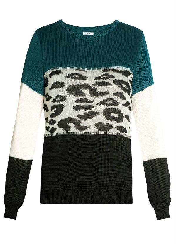 Outlet - Suéter Decote Canoa Verde/Preto 5