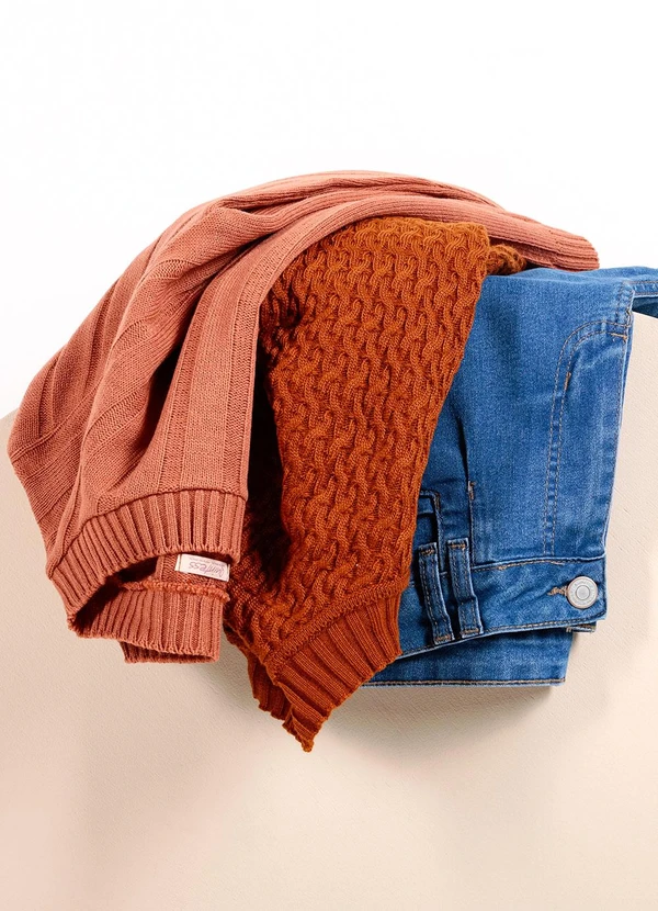 bonprix - Suéter Decote Redondo Ferrugem 13