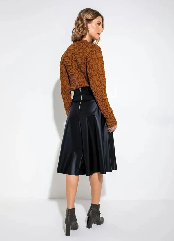 bonprix - Suéter Decote Redondo Ferrugem 3