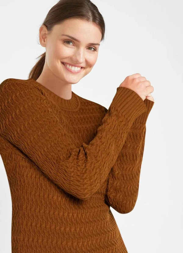 bonprix - Suéter Decote Redondo Ferrugem 6