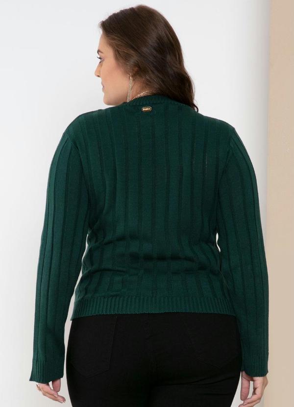 Quintess - Suéter em Tricô Canelado Verde 7
