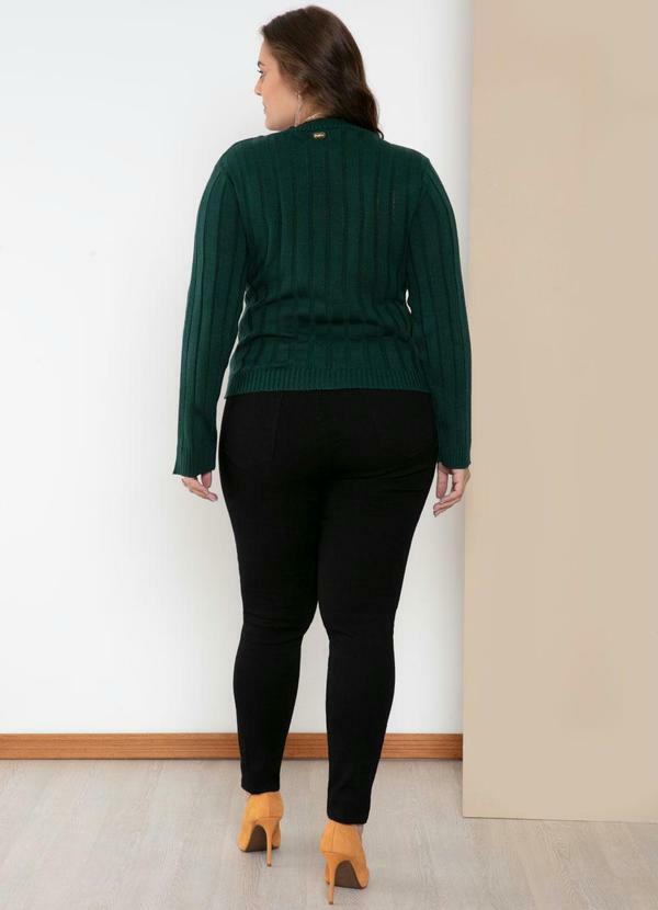 Quintess - Suéter em Tricô Canelado Verde 9