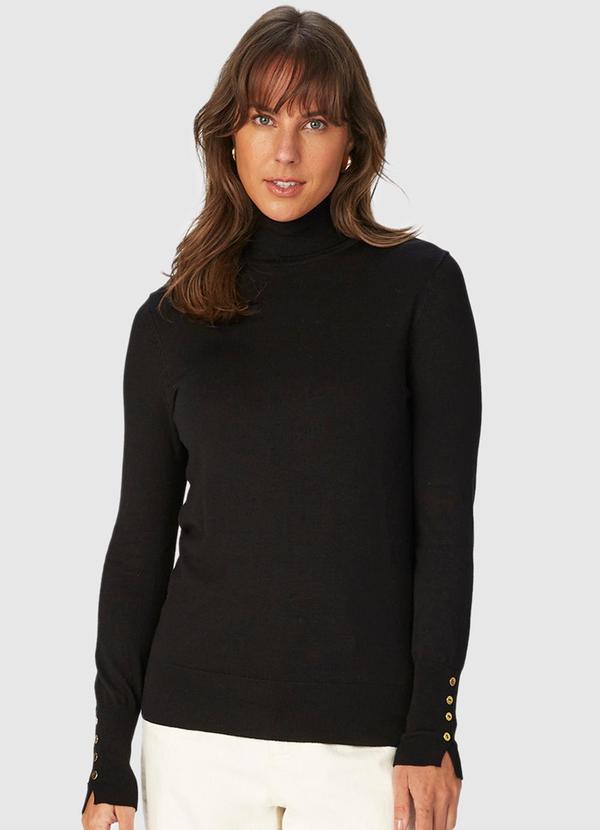 Malwee - Suéter em Tricô Feminino Preto