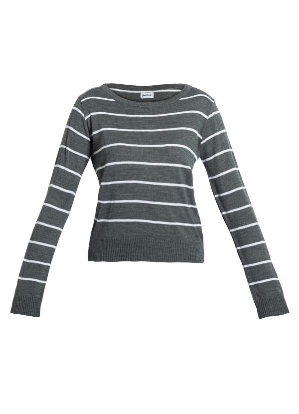 Quintess - Suéter em Tricô Listrado e Cinza 5