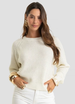Dianna - Suéter Feminino em Tricot Bege - DIANNA