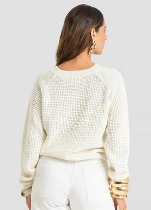Dianna - Suéter Feminino em Tricot Bege - DIANNA