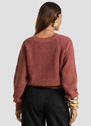 Dianna - Suéter Feminino em Tricot Rosa - DIANNA