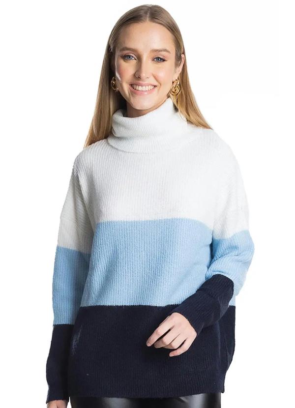 Endless - Sueter Feminino Gola Alta Azul