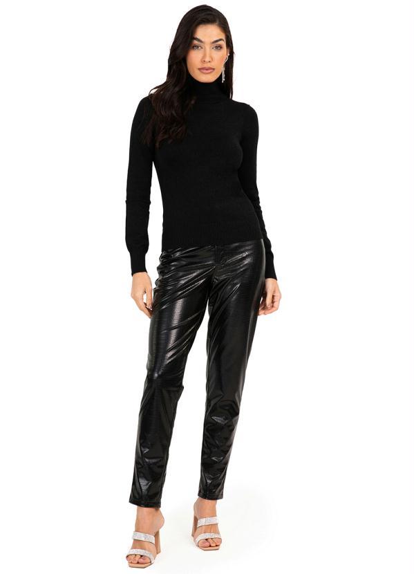 Endless - Sueter Feminino Gola Alta Preto 3