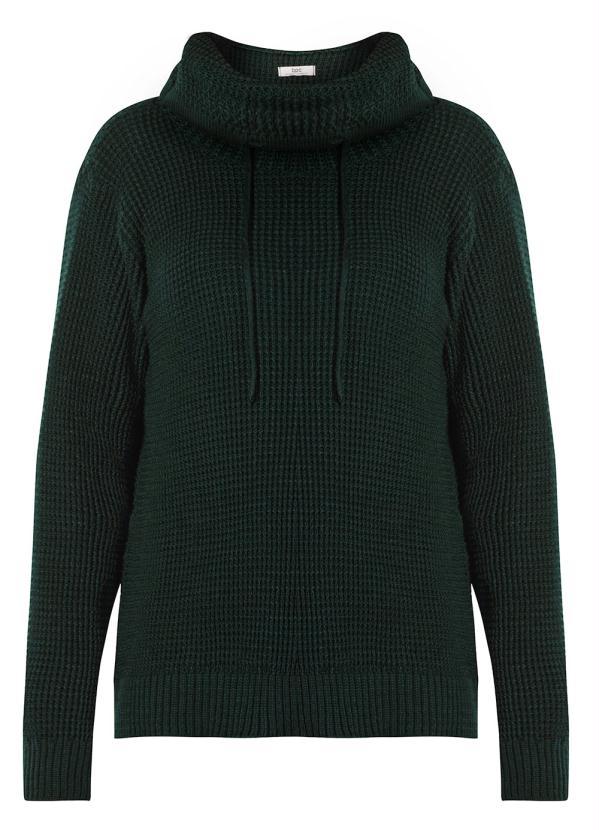 Outlet - Suéter Gola Alta com Amarração Verde 3