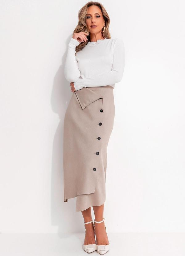 Quintess - Suéter Modal Off White em Tricô 3