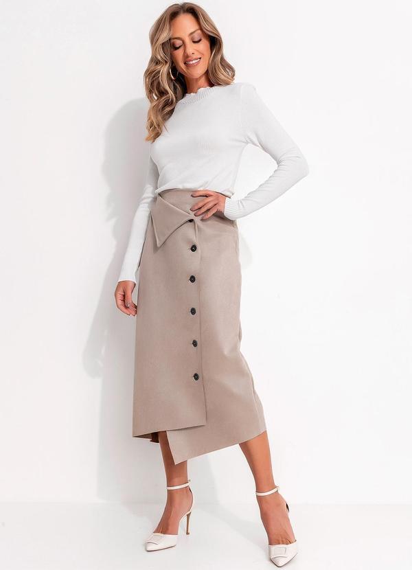 Quintess - Suéter Modal Off White em Tricô 5