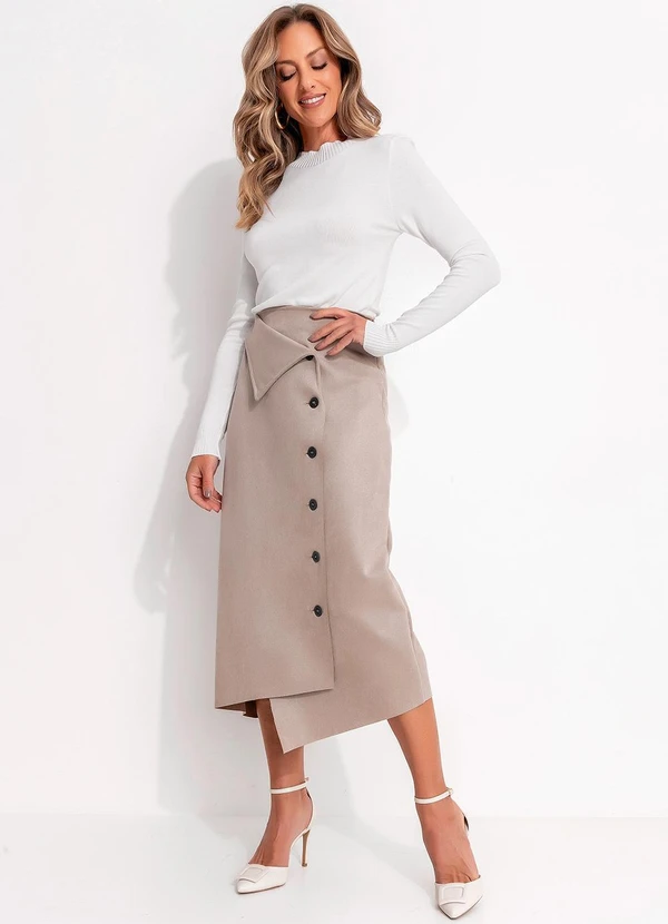 Quintess - Suéter Modal Off White em Tricô 5