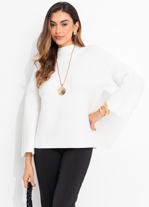 Quintess - Suéter Off White em Tricô 4