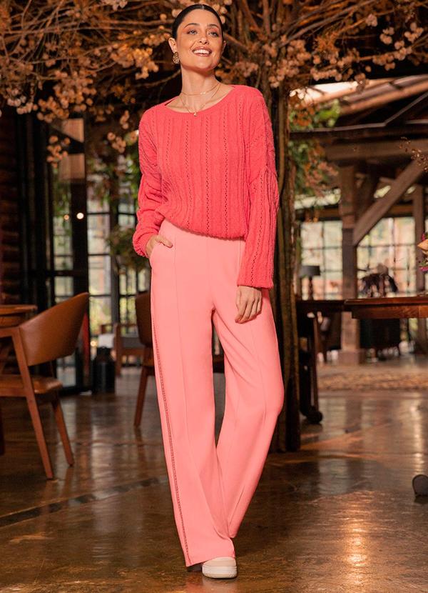 Cativa - Tricô Feminino com Bordado Diferenciado Vermelho 2