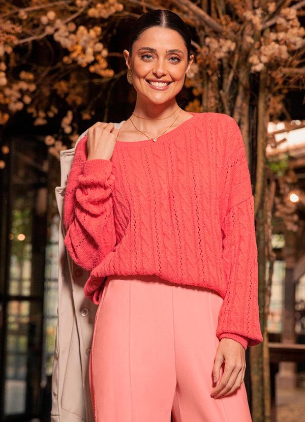 Cativa - Tricô Feminino com Bordado Diferenciado Vermelho 3