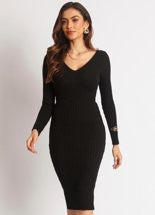 Doce Tom - Vestido Tricot Gio Preto