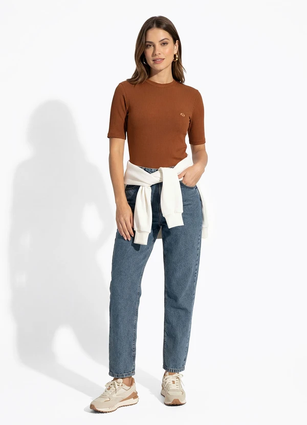 Colcci - Blusa Canelada Marrom 3