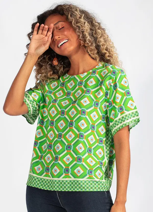 Colcci - Blusa em Viscose Estampado