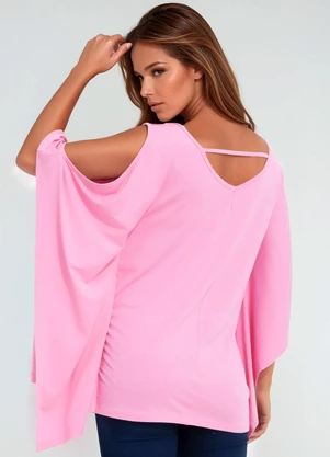 bonprix - Blusa Manga Ampla Morcego Rosa - BONPRIX