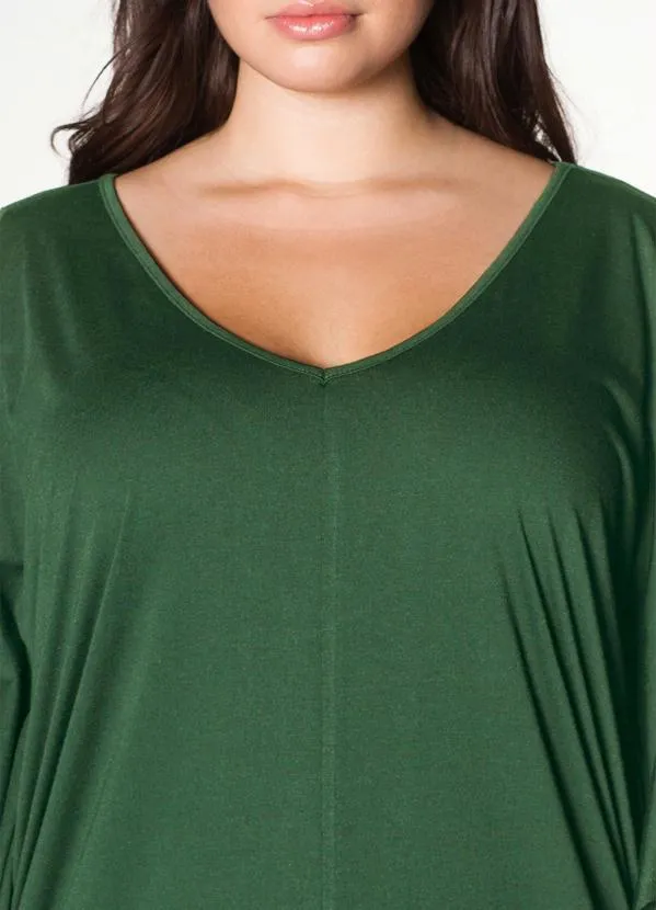 Queima Estoque - Blusa Mangas Morcedo Verde 8