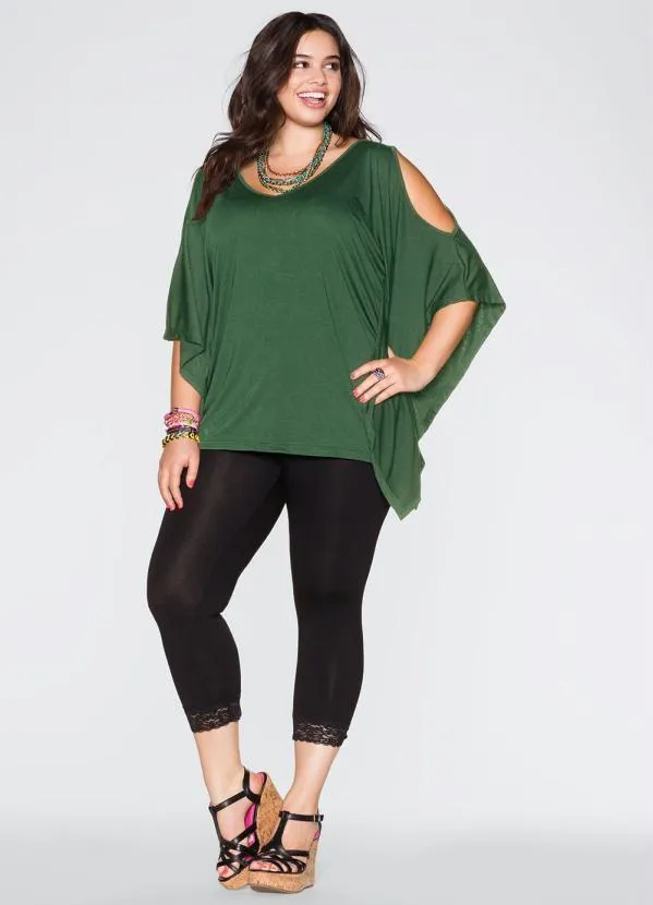 Queima Estoque - Blusa Mangas Morcedo Verde 9