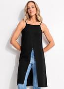 Blusa Preto em Crepe Plano