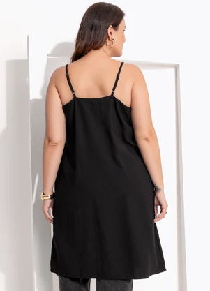 Quintess - Blusa Preto em Crepe Plano - QUINTESS