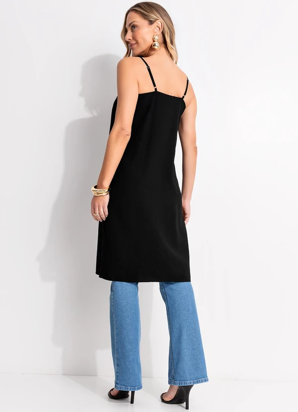 Quintess - Blusa Preto em Crepe Plano 5