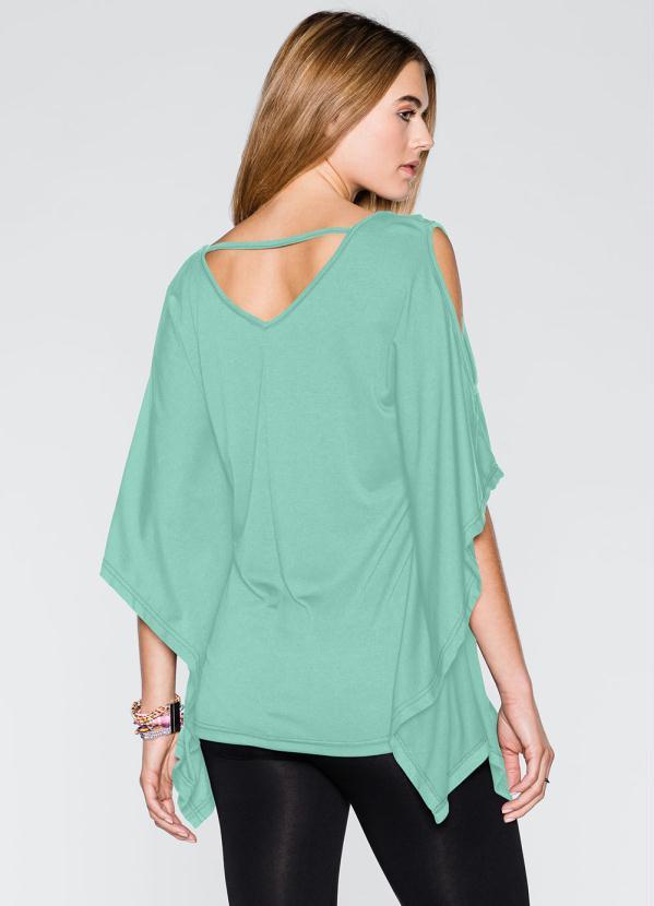 Outlet - Blusa Túnica Manga Morcego Verde Candy 3