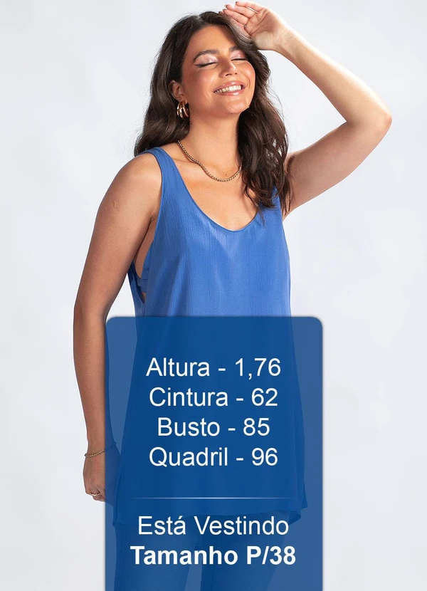 Maria Filó - Regata em Viscose Azul 5