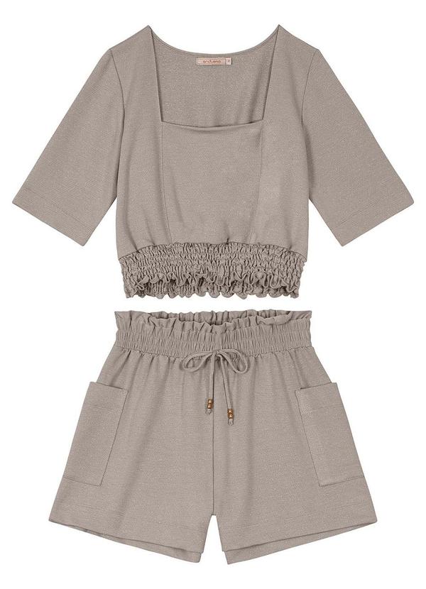 Endless - Conjunto Blusa e Shorts Molecotton Cinza 4